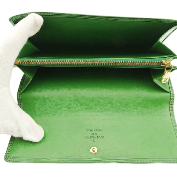 LOUIS VUITTON Long Wallet Epi Borneo Epi Leather Authentic Used - Picture 9 of 9